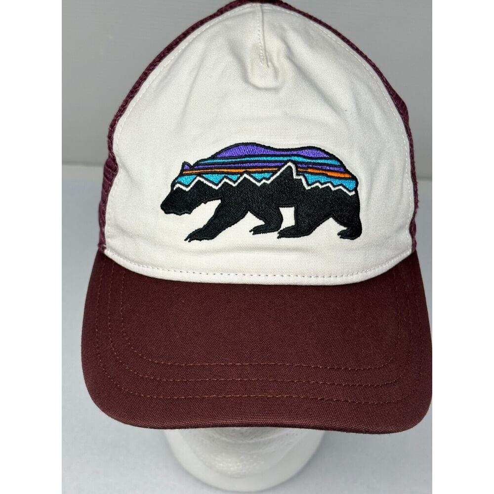 Patagonia Fitz‎ Roy Bear Trucker Hat - Excellent - Brown - Snapback